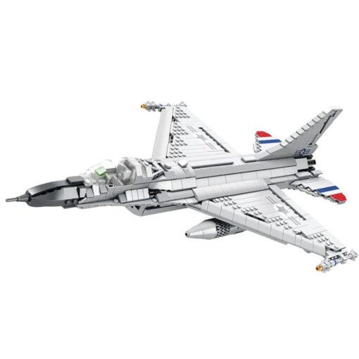 F‑16 Fighting Falcon konstruktorius – 1427 detalių kovinio lėktuvo modelis
