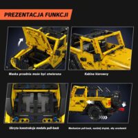 Geltonas bekelės automobilio konstruktorius iš 746 detalių