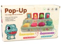 Lavinamasis pop‑up žaislas mažyliams su spalvingais dinozaurais