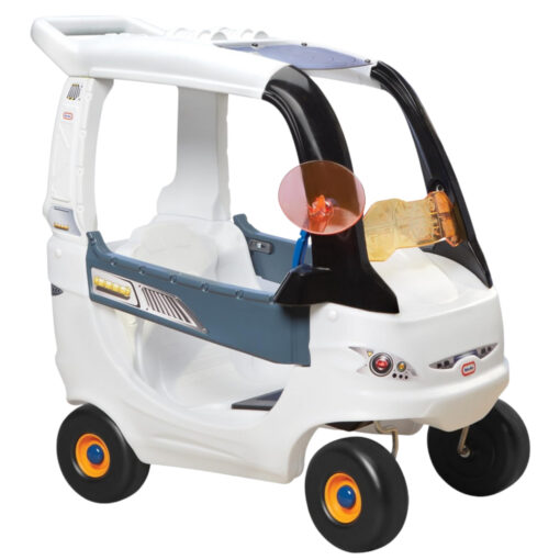 Little Tikes Cozy Coupe „Space Edition“ – kosminis paspirtukas–mašinėlė su tėvų rankena