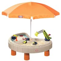 Little Tikes statybų tematikos smėlio ir vandens stalas su koparka