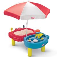 Little Tikes vandens ir smėlio stalas su priedais ir skėčiu
