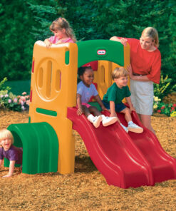 Little Tikes žaidimų centras su dviguba čiuožykla ir tuneliu