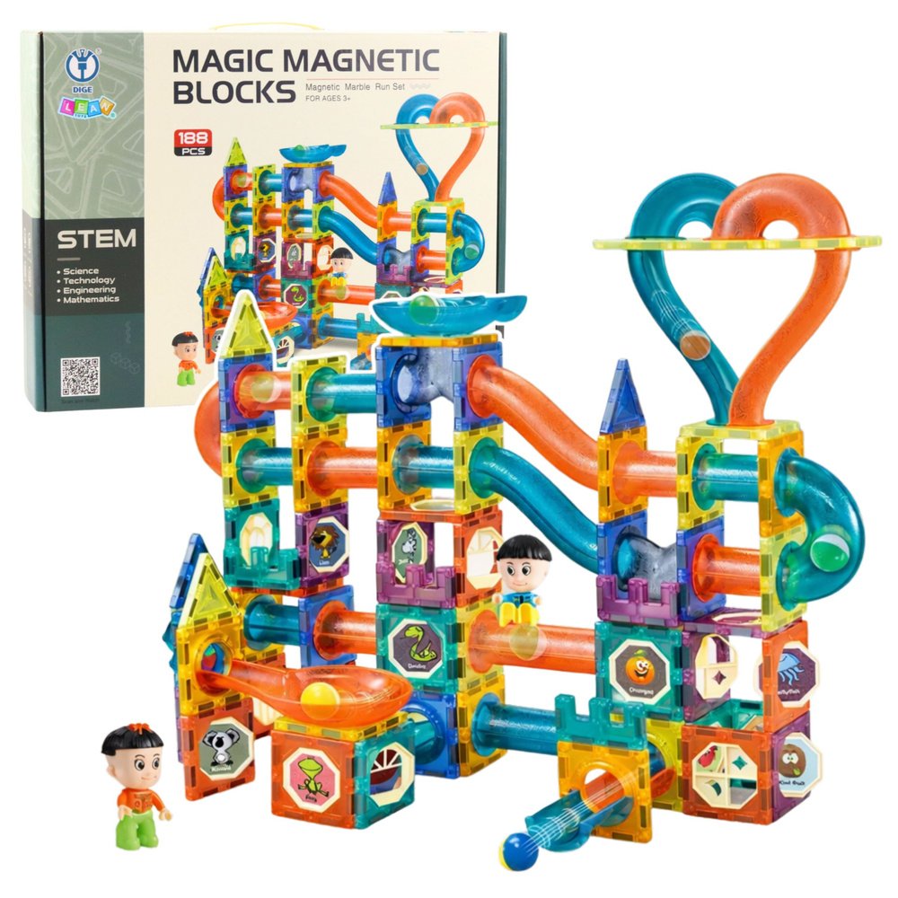 Magnetinė rutuliukų trasa – 188 el.