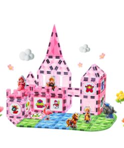 Magnetinis konstruktorius Watercolor Princess Castle – 80 el.