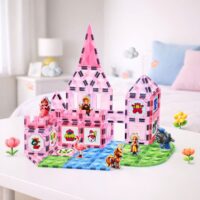 Magnetinis konstruktorius Watercolor Princess Castle – 80 el.