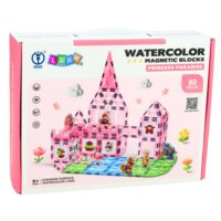 Magnetinis konstruktorius Watercolor Princess Castle – 80 el.