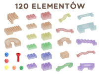 Masterkidz 120 dalių kamuoliukų trasos rinkinys STEM lentoms