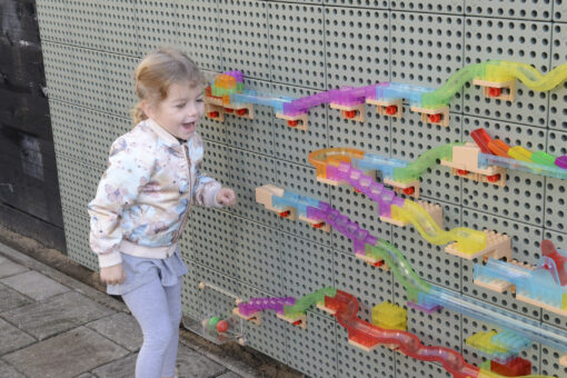 Masterkidz 209 dalių kamuoliukų trasos rinkinys STEM lentoms