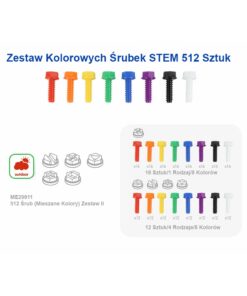 Masterkidz 512 spalvotų varžtų rinkinys STEM lentoms