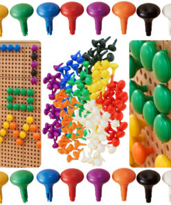 Masterkidz Jumbo didelių košelių rinkinys STEM lentoms (128 vnt.)