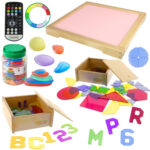 Masterkidz LED sensorinė šviesdėžė su spalvų keitimu + Montessori priedais