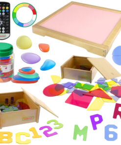 Masterkidz LED sensorinė šviesdėžė su spalvų keitimu + Montessori priedais
