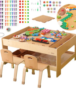 Masterkidz STEM edukacinis staliukas su priedais + 135 kaladėlės