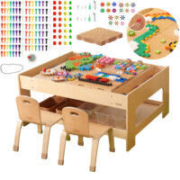 Masterkidz STEM edukacinis staliukas su priedais + 563 kaladėlės