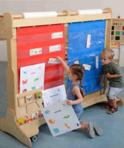 Masterkidz dvipusis audinio eksponavimo lapas su 3 kišenių eilėmis
