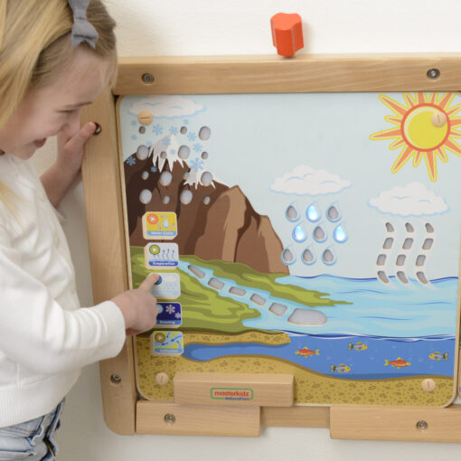 Masterkidz edukacinė lenta „Vandens ciklas“ su šviesomis