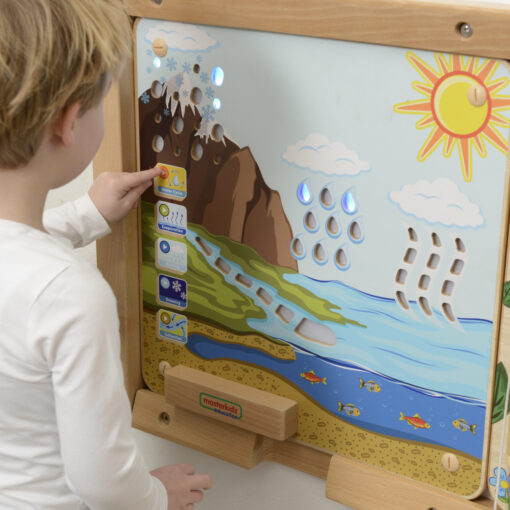 Masterkidz edukacinė lenta „Vandens ciklas“ su šviesomis