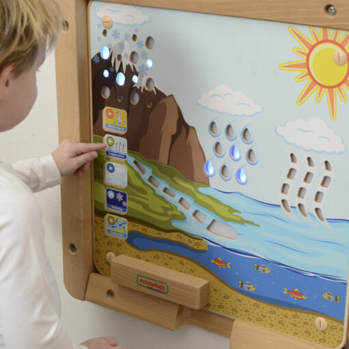 Masterkidz edukacinė lenta „Vandens ciklas“ su šviesomis