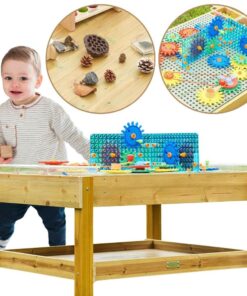 Masterkidz lauko STEM edukacinis stalas 1200L su 300+ detalių konstrukcijų rinkiniu