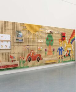 Masterkidz manipuliacinė STEM sieninė lenta (80 × 120 cm) + montavimo panelis