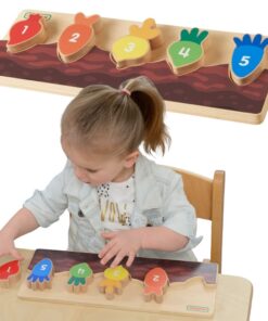 Masterkidz medinė daržovių rūšiavimo lenta (mokymasis skaičiuoti 1–5)