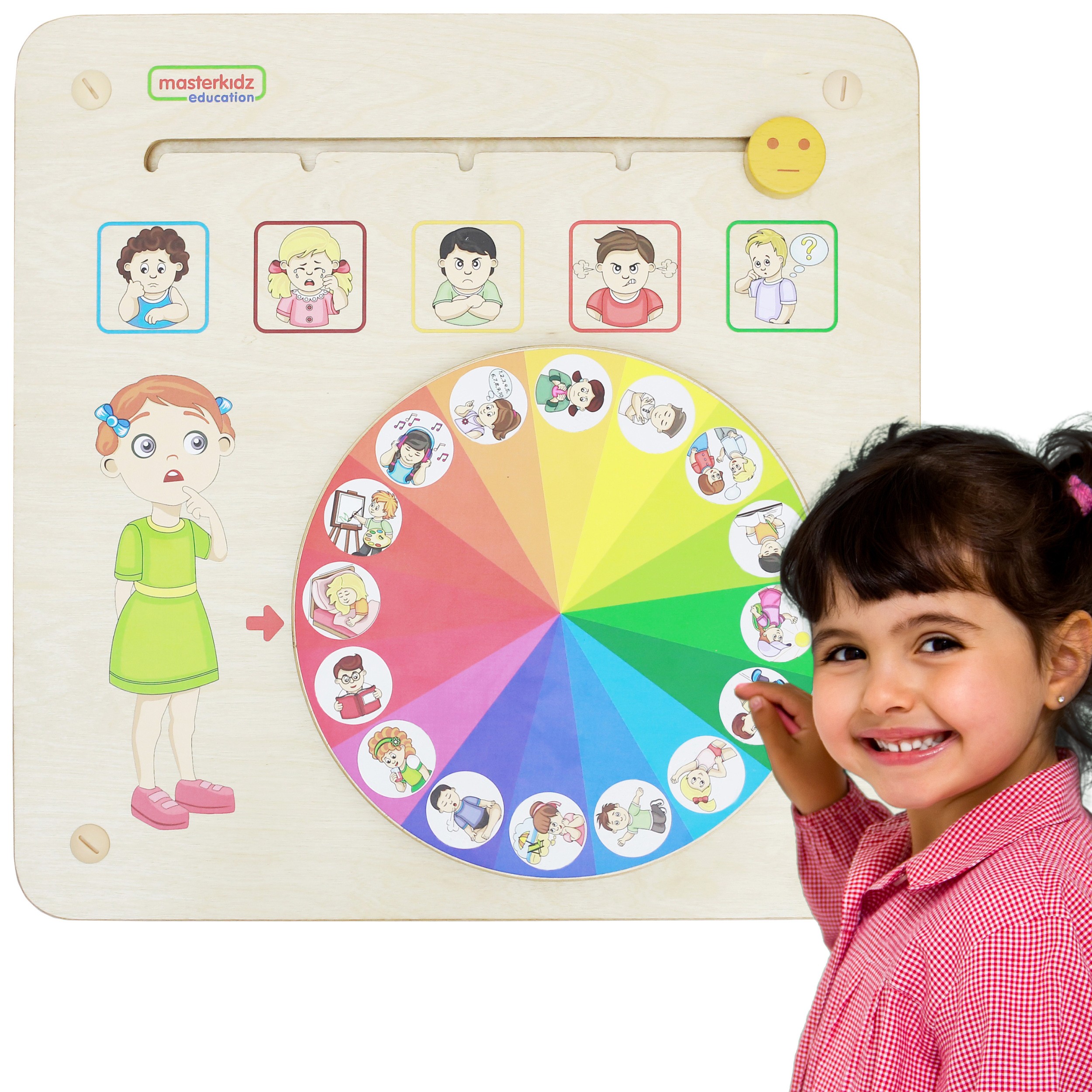 Masterkidz medinė edukacinė lenta „Emocijos ir kaip su jomis tvarkytis“