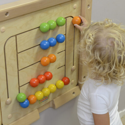 Masterkidz medinė formų ir spalvų labirinto lenta