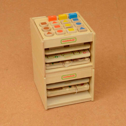 Masterkidz medinė lentelių spintelė – talpa 3 vnt.