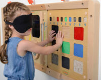 Masterkidz medinė sensorinė lenta „Struktūrų atpažinimas“