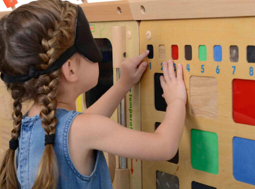 Masterkidz medinė sensorinė lenta „Struktūrų atpažinimas“