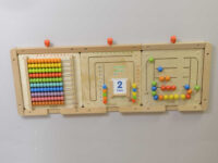 Masterkidz medinės montavimo lentjuostės STEM edukacinėms lentoms (viršutinė + apatinė)