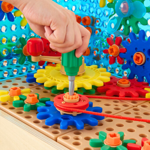 Masterkidz medinis STEM stalas su mechanikos elementais
