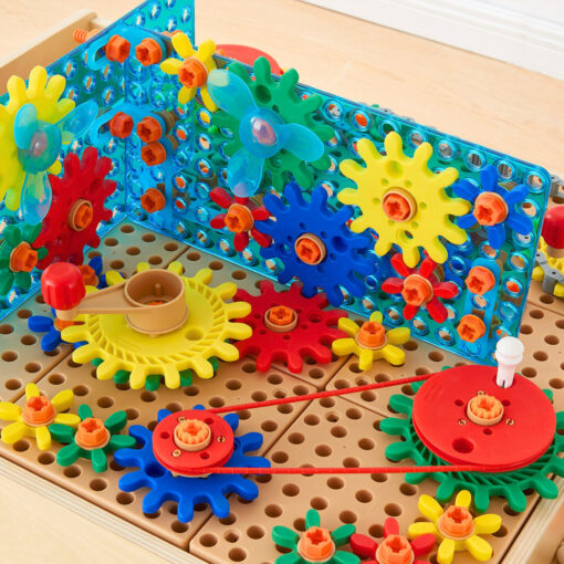 Masterkidz medinis STEM stalas su mechanikos elementais