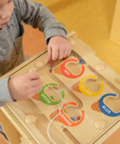Masterkidz medinis magnetinis labirintas „Spalvoti ledai“