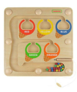 Masterkidz medinis magnetinis labirintas „Spalvoti ledai“
