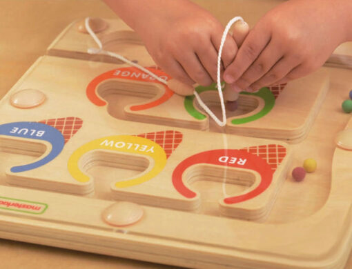 Masterkidz medinis magnetinis labirintas „Spalvoti ledai“