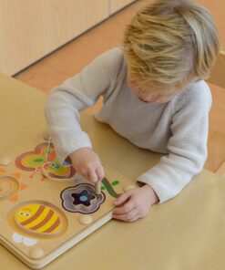 Masterkidz medinis magnetinis labirintas „Vabaliukai“