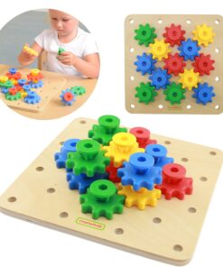 Masterkidz medinis pavarų konstruktorius „Sukurk savo mechanizmą“
