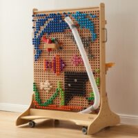 Masterkidz mobili dvipusė STEM manipuliacinė lenta
