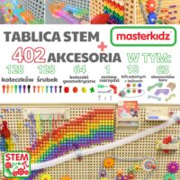 Masterkidz mobilioji manipuliacinė STEM lenta su įrankiais ir 400+ detalių rinkiniu