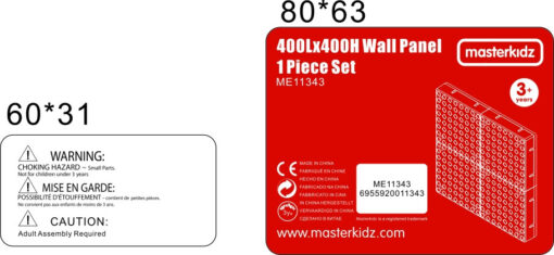 Masterkidz sieninė STEM edukacinė lenta (40 × 40 cm) + montavimo panelis