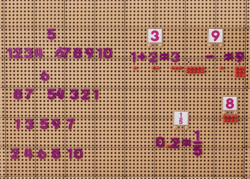 Masterkidz skaičių ir veiksmų rinkinys (82 el.) – mokymuisi ant STEM lentų