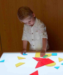 Masterkidz skaidrių geometrinių formų rinkinys – spalvų ir formų pažinimui