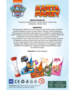 Paw Patrol greitos reakcijos kortų žaidimas vaikams