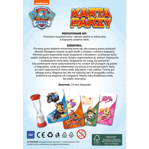 Paw Patrol greitos reakcijos kortų žaidimas vaikams