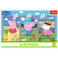 Peppa Pig Trefl 3×50 dalių dėlionė vaikams