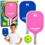Pickleball rinkinys vaikams ir suaugusiems – rožinė ir mėlyna raketės