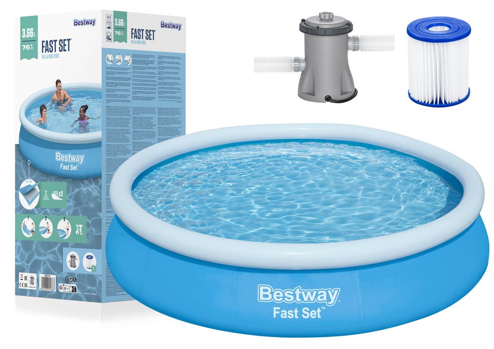 Pripučiamas išsiplečiantis baseinas Bestway 57274 – 366 × 76 cm Pripučiamas išsiplečiantis baseinas Bestway 57274 – 366 × 76 cm