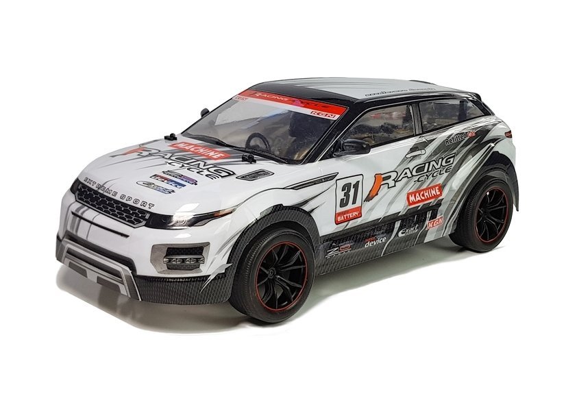 RC 2.4 GHz nuotoliniu valdomas sportinis automobilis su guminiais ratais